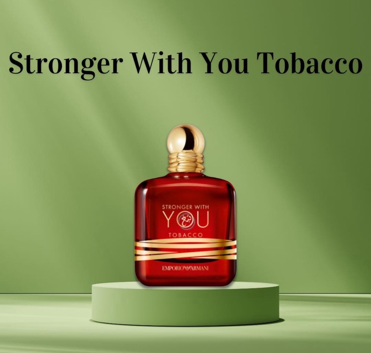 Emporio Armani Stronger with you tobacco perfume bottle from Simi Secret, Lagos
