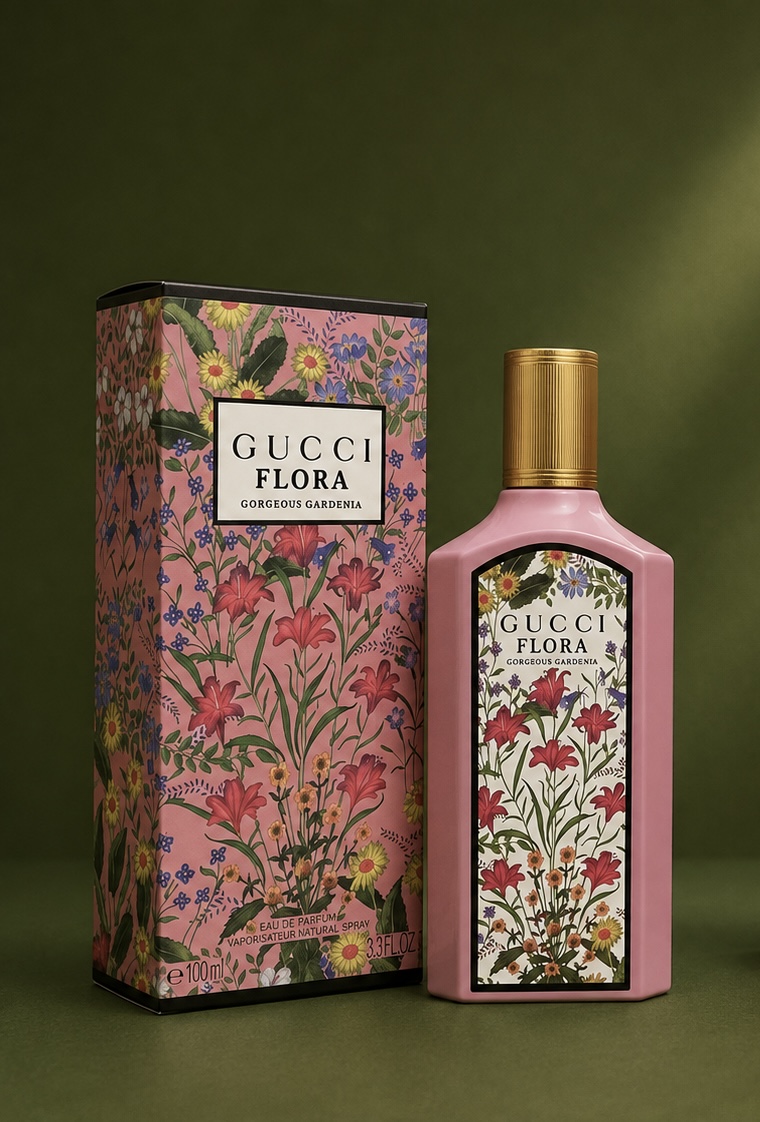 Gucci Flora Gorgeous Gardenia EDP perfume bottle from Simi Secret, Lagos