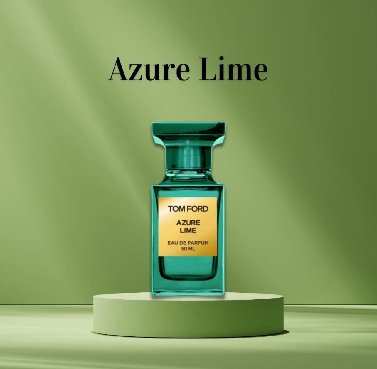 Azure Lime perfume bottle from Simi Secret, Lagos